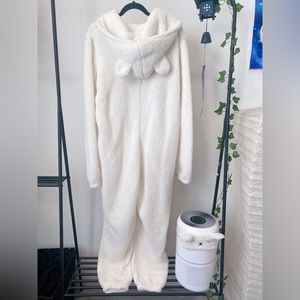 Fuzzy Bear Jumpsuit Onesie